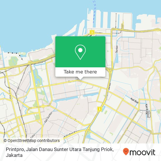 Printpro, Jalan Danau Sunter Utara Tanjung Priok map