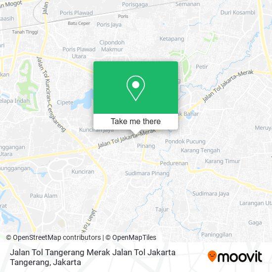 Jalan Tol Tangerang Merak Jalan Tol Jakarta Tangerang map