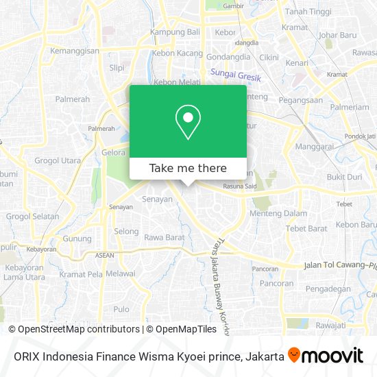 ORIX Indonesia Finance Wisma Kyoei prince map