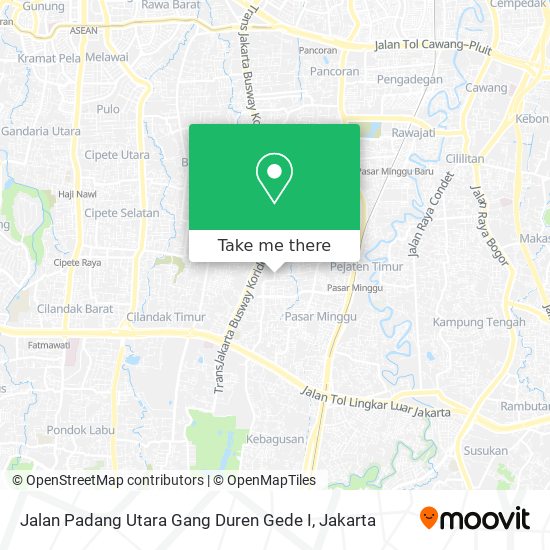 Jalan Padang Utara Gang Duren Gede I map