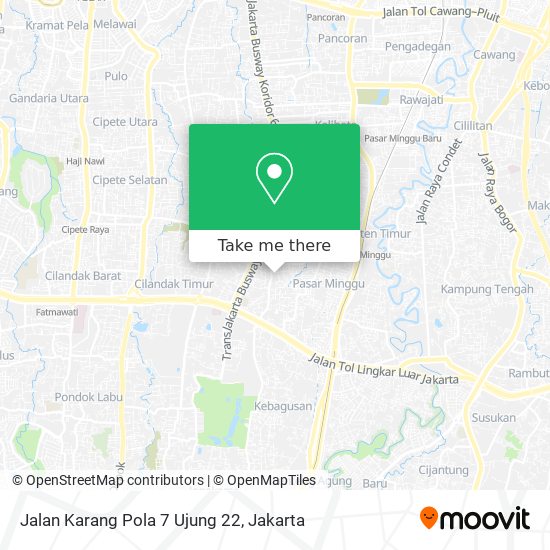 Jalan Karang Pola 7 Ujung 22 map