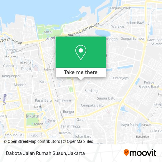 Dakota Jalan Rumah Susun map