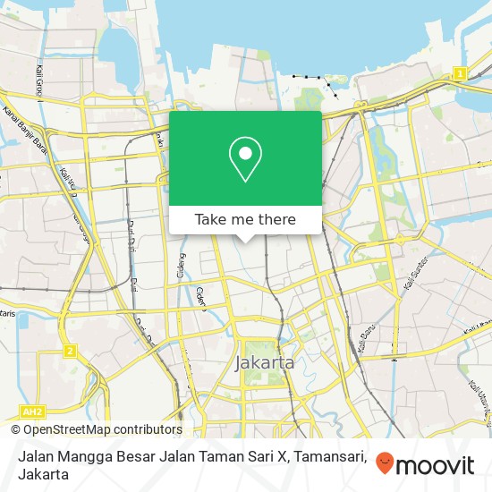 Jalan Mangga Besar Jalan Taman Sari X, Tamansari map