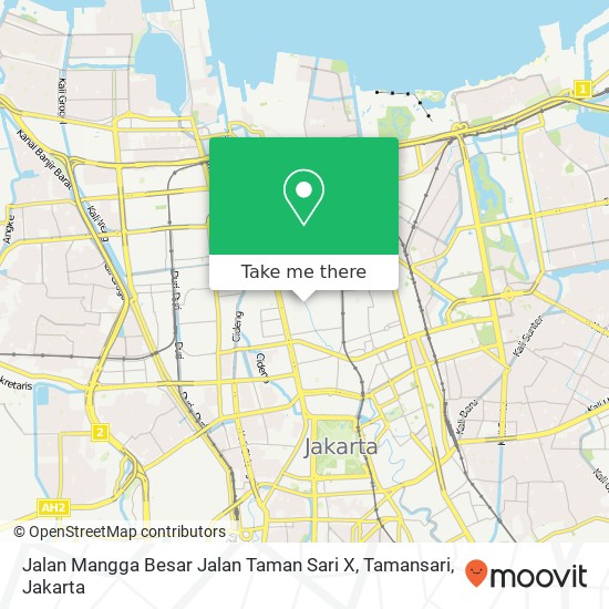 Jalan Mangga Besar Jalan Taman Sari X, Tamansari map