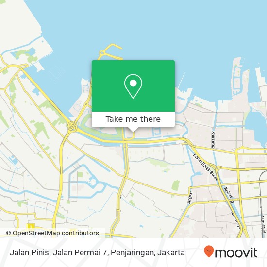 Jalan Pinisi Jalan Permai 7, Penjaringan map