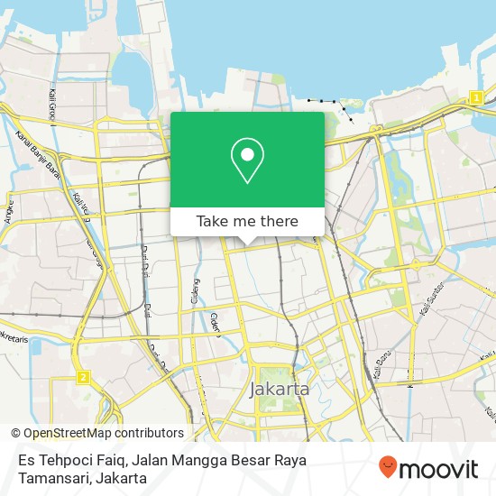 Es Tehpoci Faiq, Jalan Mangga Besar Raya Tamansari map