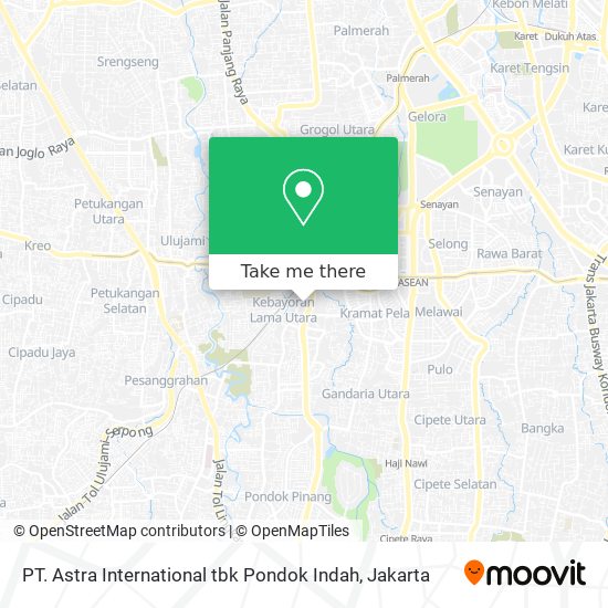 PT. Astra International tbk Pondok Indah map