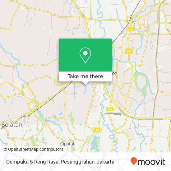 Cempaka 5 Reng Raya, Pesanggrahan map