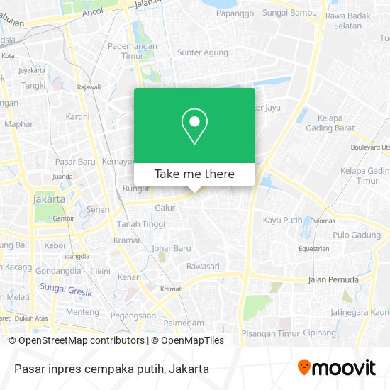 Pasar inpres cempaka putih map