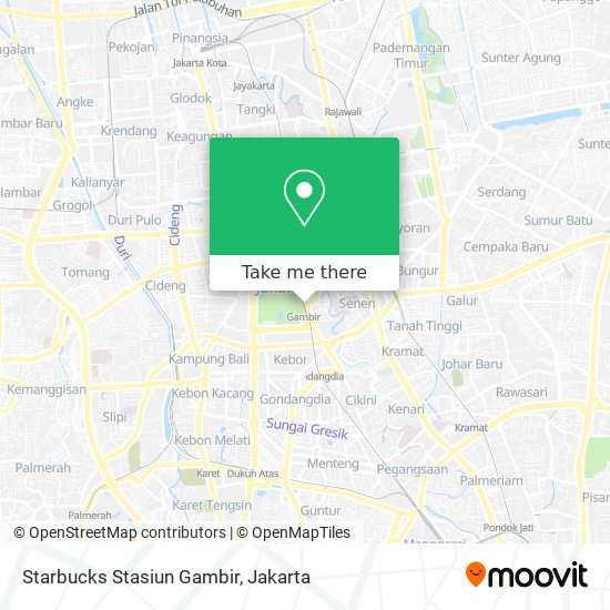 Starbucks Stasiun Gambir map