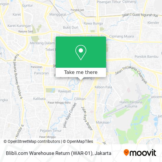 Blibli.com Warehouse Return (WAR-01) map