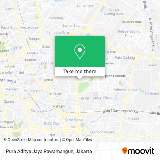 Pura Aditya Jaya Rawamangun map