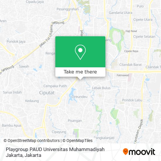 Playgroup PAUD Universitas Muhammadiyah Jakarta map