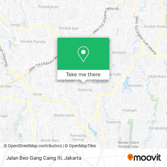 Jalan Beo Gang Caing III map