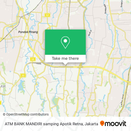 ATM BANK MANDIRI samping Apotik Retna map