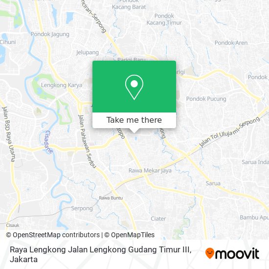 Raya Lengkong Jalan Lengkong Gudang Timur III map