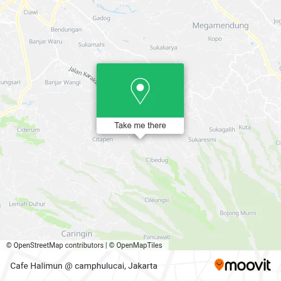 Cafe Halimun @ camphulucai map