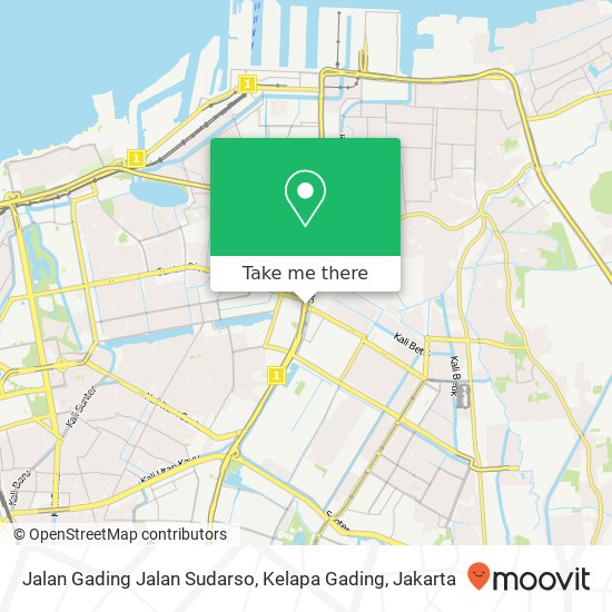 Jalan Gading Jalan Sudarso, Kelapa Gading map