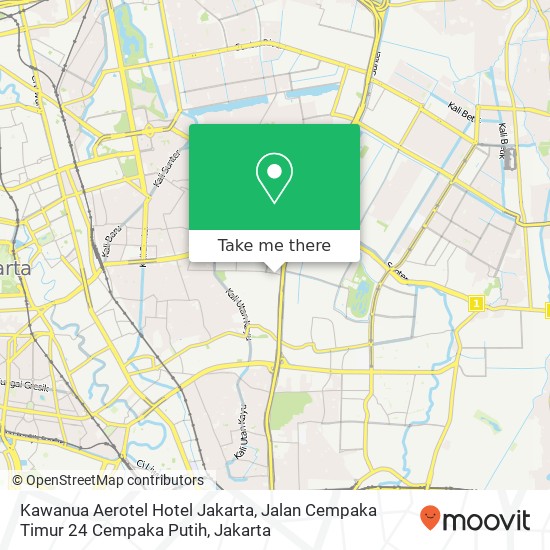 Kawanua Aerotel Hotel Jakarta, Jalan Cempaka Timur 24 Cempaka Putih map