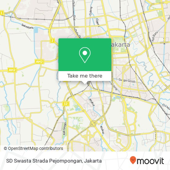 SD Swasta Strada Pejompongan map