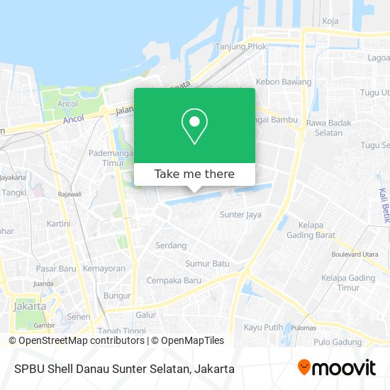 SPBU Shell Danau Sunter Selatan map