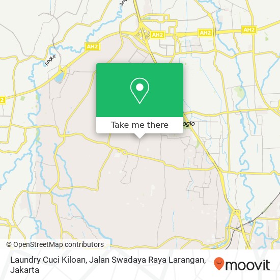 Laundry Cuci Kiloan, Jalan Swadaya Raya Larangan map