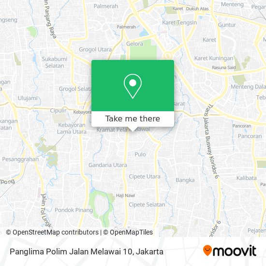 Panglima Polim Jalan Melawai 10 map