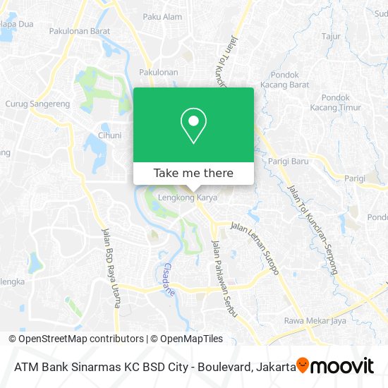 ATM Bank Sinarmas KC BSD City - Boulevard map