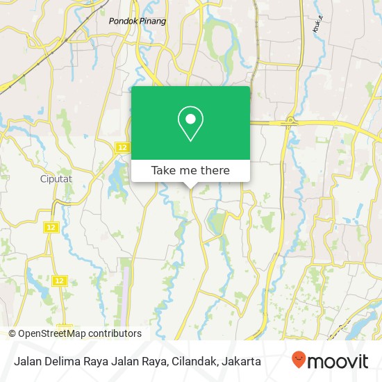 Jalan Delima Raya Jalan Raya, Cilandak map