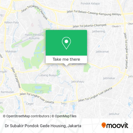 Dr Subakir Pondok Gede Housing map