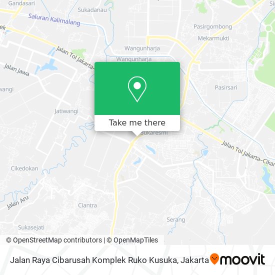 Jalan Raya Cibarusah Komplek Ruko Kusuka map
