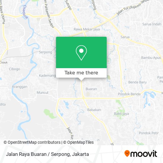 Jalan Raya Buaran / Serpong map