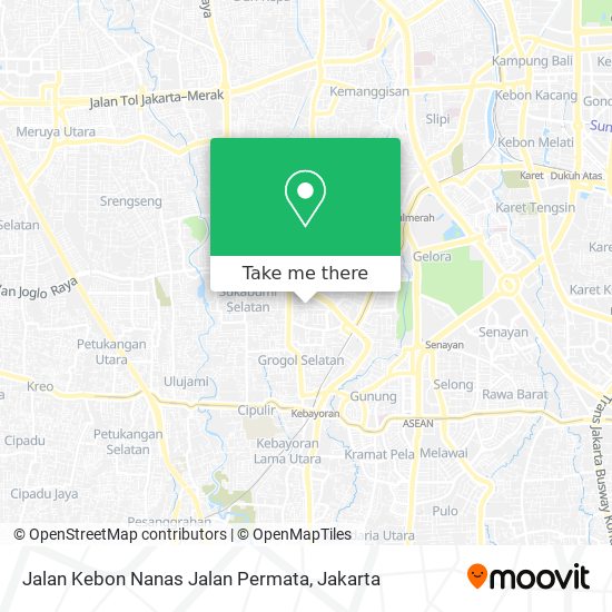 Jalan Kebon Nanas Jalan Permata map