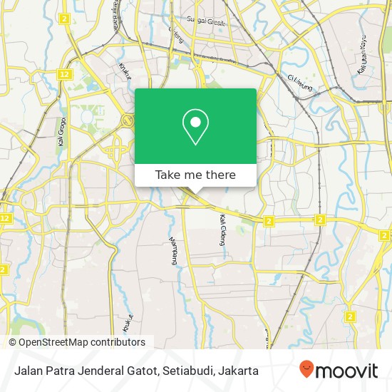 Jalan Patra Jenderal Gatot, Setiabudi map