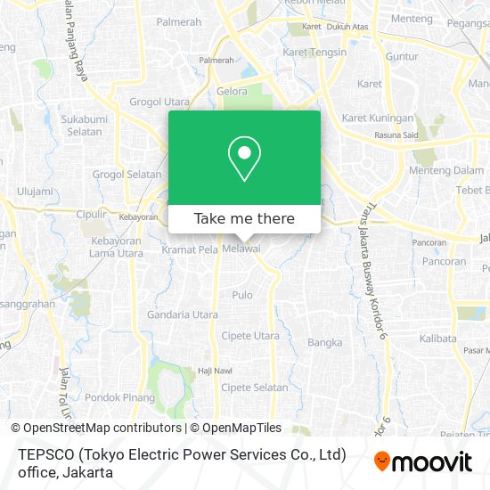 TEPSCO (Tokyo Electric Power Services Co., Ltd) office map