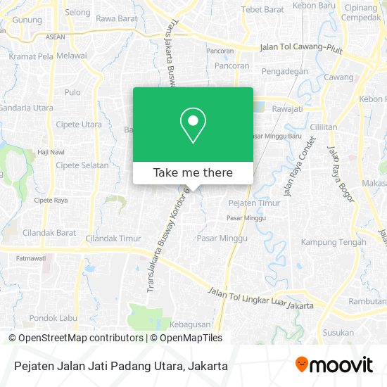 Pejaten Jalan Jati Padang Utara map
