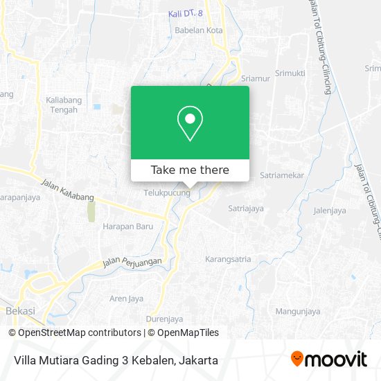 Villa Mutiara Gading 3 Kebalen map