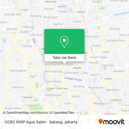 OCBC NISP Agus Salim - Sabang map