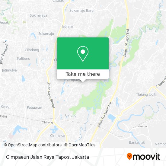 Cimpaeun Jalan Raya Tapos map