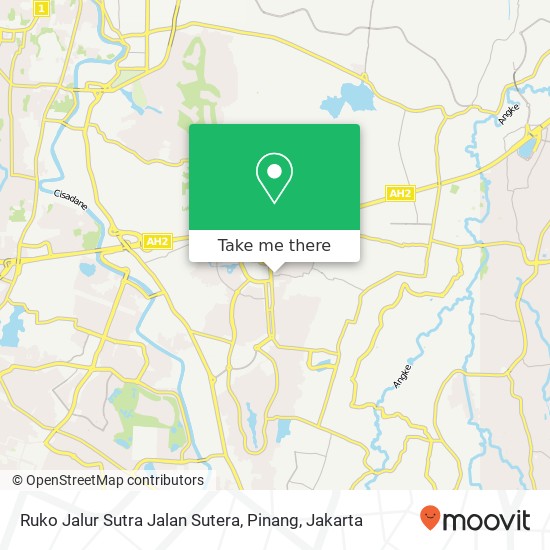 Ruko Jalur Sutra Jalan Sutera, Pinang map
