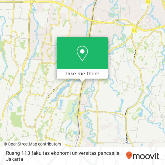 Ruang 113 fakultas ekonomi universitas pancasila map