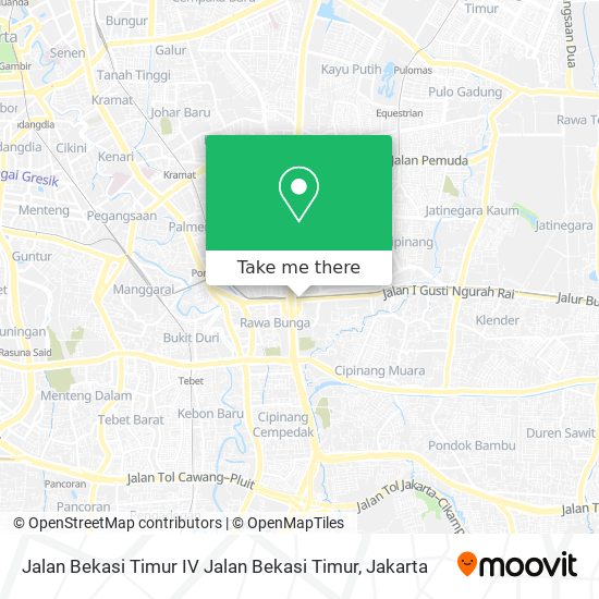 Jalan Bekasi Timur IV Jalan Bekasi Timur map