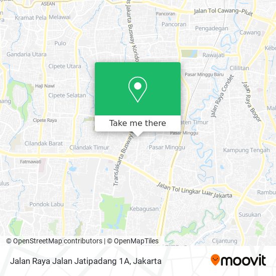 Jalan Raya Jalan Jatipadang 1A map