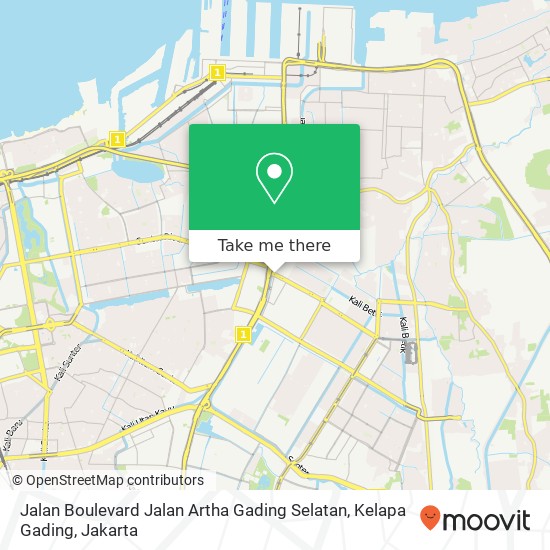 Jalan Boulevard Jalan Artha Gading Selatan, Kelapa Gading map