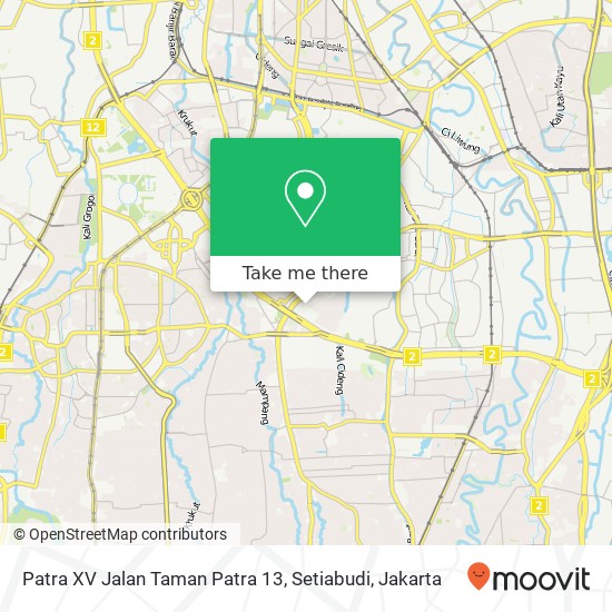 Patra XV Jalan Taman Patra 13, Setiabudi map