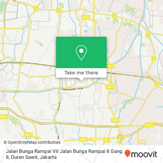 Jalan Bunga Rampai VII Jalan Bunga Rampai 8 Gang 8, Duren Sawit map