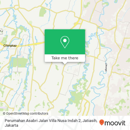 Perumahan Asabri Jalan Villa Nusa Indah 2, Jatiasih map