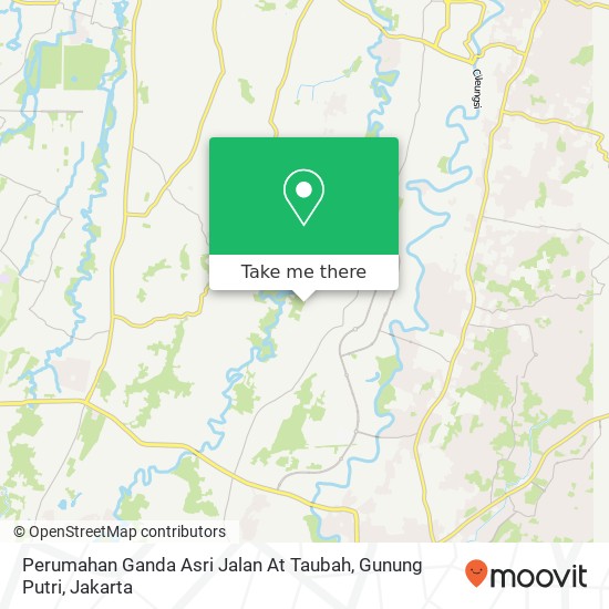 Perumahan Ganda Asri Jalan At Taubah, Gunung Putri map