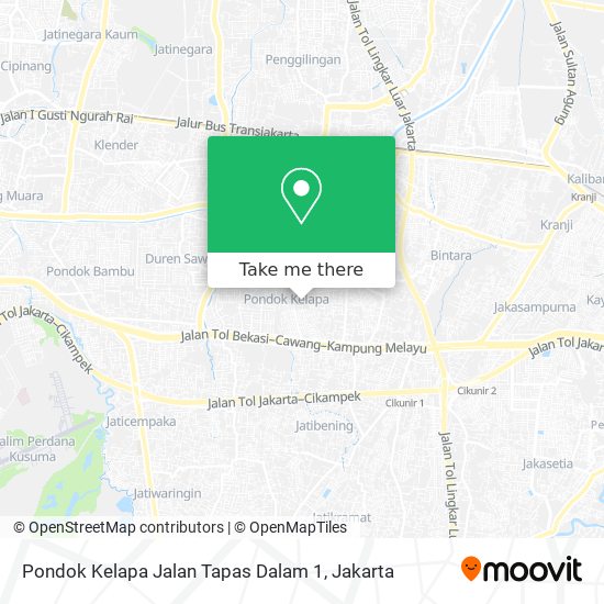 Pondok Kelapa Jalan Tapas Dalam 1 map