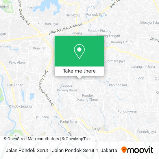 Jalan Pondok Serut I Jalan Pondok Serut 1 map